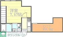 JR横浜線 古淵駅 徒歩6分の賃貸アパート 2階1Kの間取り