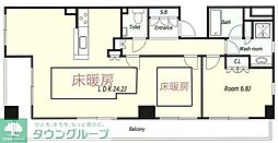 小田急小田原線 町田駅 徒歩14分の賃貸マンション 4階1LDKの間取り