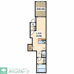 ノワール町田 1LDKの間取図画像