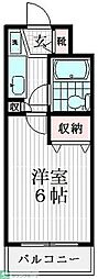 メインステージ大倉山 1Kの間取図画像