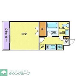 アークスクエア 1Kの間取図画像