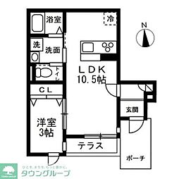 (仮)神奈川区西寺尾長屋住宅新築工事 1LDKの間取図画像