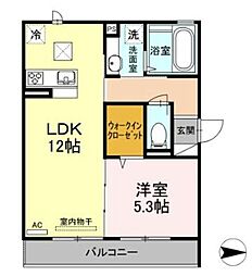 SiriusA 1LDKの間取図画像