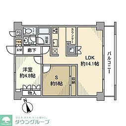 エンゼルハイム長津田 1SLDKの間取図画像