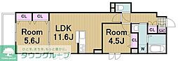 第7竹内ディアス 2LDKの間取図画像