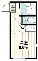 ユナイト東寺尾ペトロポリス ワンルームの間取図画像