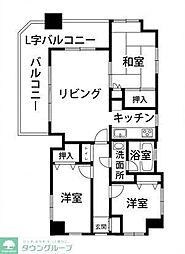ネオマイムステーションスクエア 3LDKの間取図画像