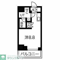 スパシエアコルデ横浜 ワンルームの間取図画像