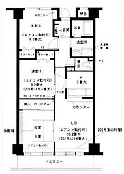 モダンフォーク新横浜 3LDKの間取図画像