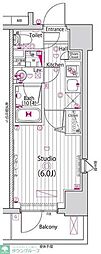 GALASTATION横浜子安 1Kの間取図画像