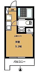 N-harborLagoon篠原西町A棟 ワンルームの間取図画像