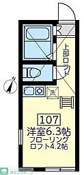 ユナイト白楽ムーンレイクの杜 ワンルームの間取図画像