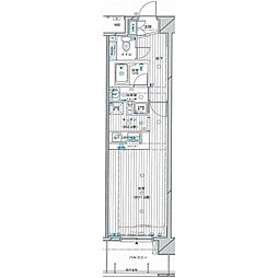 エルエー・プライル新横浜 1Kの間取図画像