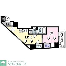 グランドルチェ駒込 1LDKの間取図画像