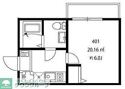 カーサフェリーチェ志村坂上 1Kの間取図画像