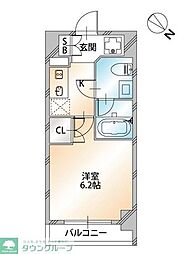パーク巣鴨 1Kの間取図画像