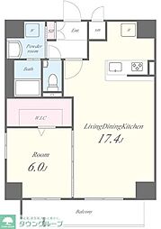 COMFORTRESIDENCENIPPORI 1LDKの間取図画像