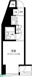 スカイコート田端 1Kの間取図画像
