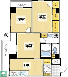 中銀音羽マンシオン 3DKの間取図画像