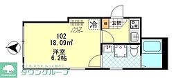 ベルフラッツ東武練馬 1Kの間取図画像