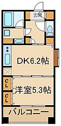 グレイスコート志村三丁目 1DKの間取図画像