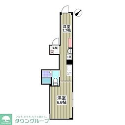 Alivio千石 ワンルームの間取図画像
