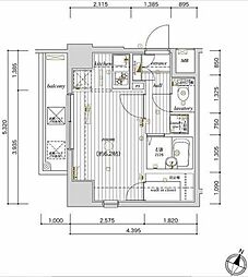 レピュア大塚 1Kの間取図画像
