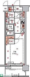 ハーモニーレジデンス東京アーバンスクエア#002 1Kの間取図画像