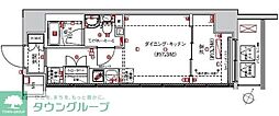 SAKURAAXIS中板橋 1DKの間取図画像