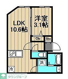 nomエトワール春日 1LDKの間取図画像