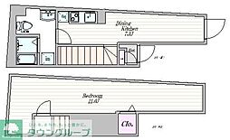 都営三田線 水道橋駅 徒歩3分の賃貸マンション 1階1DKの間取り