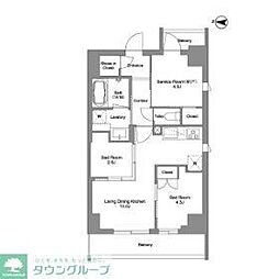 ＢＰＲレジデンス東日暮里 3階3LDKの間取り