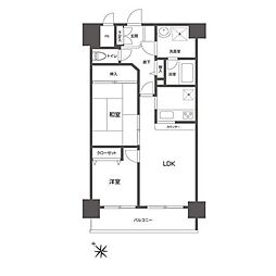 グリーンフィールド大山 2階2LDKの間取り