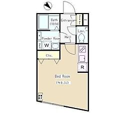 ＬＥＧＡＬＡＮＤ　ＳＥＮＧＯＫＵ　Ｃｒｏｓｓ 2階ワンルームの間取り