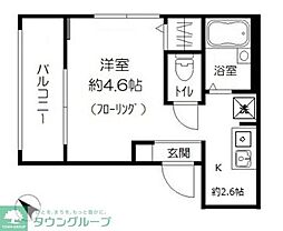 ＭＥＬＤＩＡ池袋 1階1Kの間取り
