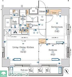 ＨＹ’ｓ　田端IIｗｅｓｔ 2階1SLDKの間取り