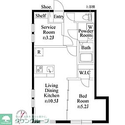 フォルスクラス駒込西ケ原 401 4階1SLDKの間取り