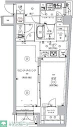 GENOVIA北池袋skygarden 3階1LDKの間取り