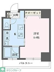 リ−フコンフォ−ト赤羽 5階1Kの間取り