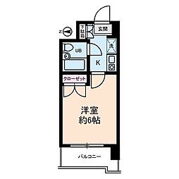 ドルチェ目白台 2階1Kの間取り