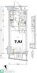 AXASXEBEC板橋East 2階1Kの間取り