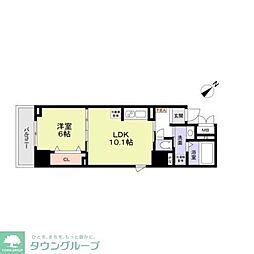 アーバン尾久 6階1LDKの間取り