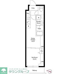 ＡＺＥＳＴ　志村三丁目II 2階1DKの間取り