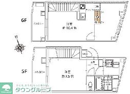 レピュア西尾久レジデンス 5階1LDKの間取り