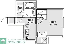 ＦＡＩＲ町屋II 1階1Kの間取り