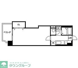 ワコー第3マンション 4階1Kの間取り