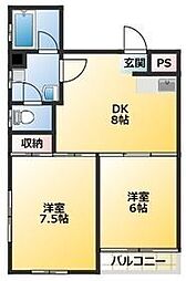 間取図画像 2DK