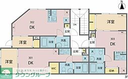 MIREA浮間舟渡 1DKの間取図画像