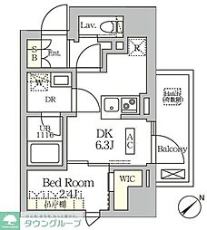 ARKMARK大塚 1DKの間取図画像