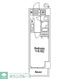 SIN-City本蓮沼BELLGRADE 1Kの間取図画像